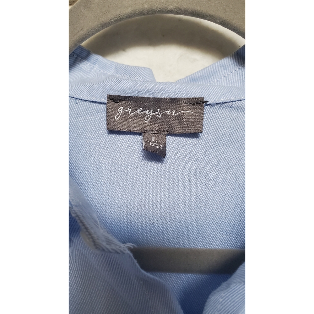 Greyson Button Down Drawstring Puff Sleeve - Picture 2 of 3